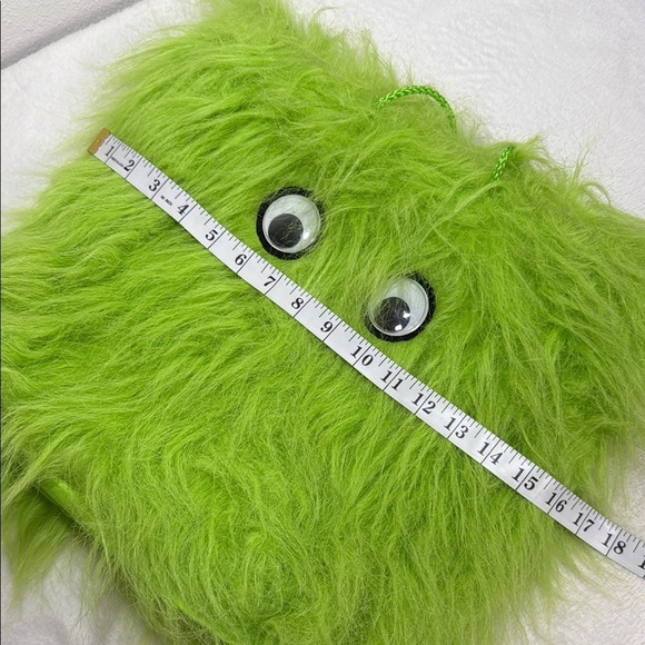 Fuzzy Green Monster Halloween Bag - Picture 8 of 9